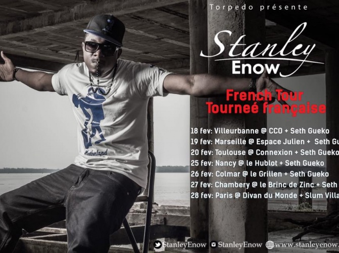 Stanley Enow announcing the French Tour. 